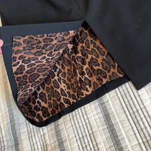 Express Pencil Skirt with Leopard Print Peek-a-boo Lining